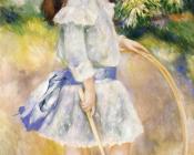 皮埃尔 奥古斯特 雷诺阿 : Girl with a Hoop